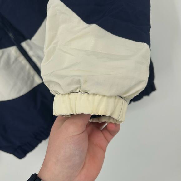 Vintage 90s Converse All star Chuck Taylor Men's L Navy white nylon track jacket - Picture 6 of 10